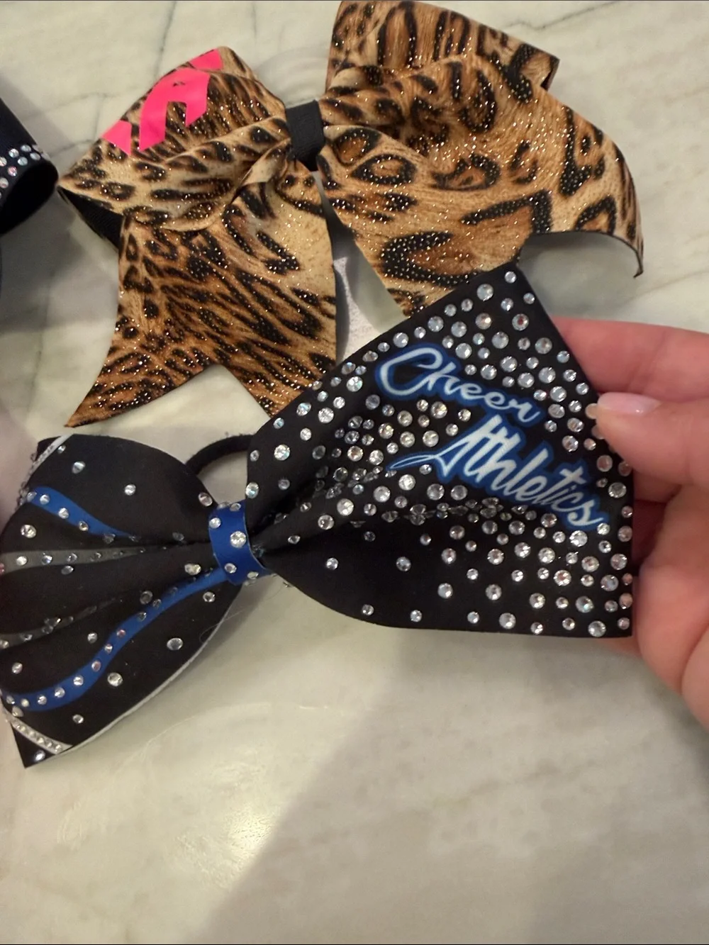 Kids Hair Bow Set - Pink, Black, Leopard Print, Metallic Accents